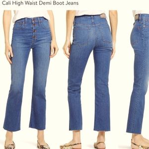Madewell High Waist Demi Boot Cut Jeans